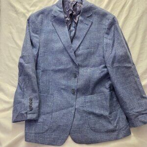 Joseph Abboud Heritage Wool Linen Blazer Blue 44 Short